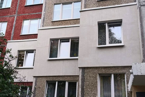 Утепление фасада в панельном доме, октябрь 2022